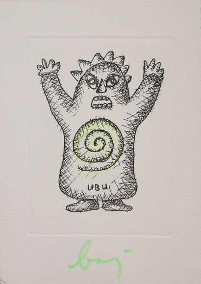 Enrico BAJ (1924-2003)
UBU
Gravure signée...