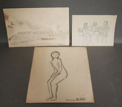 Olivier PETTIT (1918-1979)
Lot of sketches...