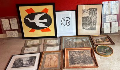 Miscellaneous mismatched prints and engr...
