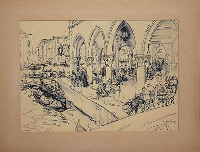 Auguste LEPERE (1849-1918)
Venice
Two inks...