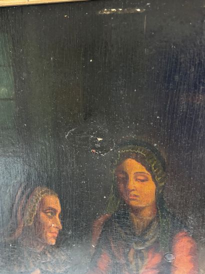 19th c. school.
Mother and daughter at night
Oil...