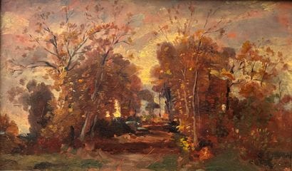 French school of the 19th c.
Undergrowth
Oil...
