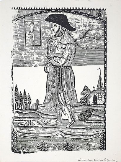 Lot de treize gravures anciennes dépareillées...