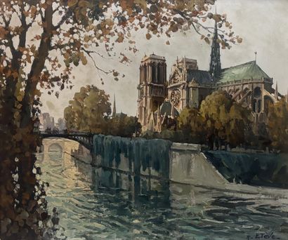 R. ETEVE
Chevet de ND de Paris
Oil on canvas...