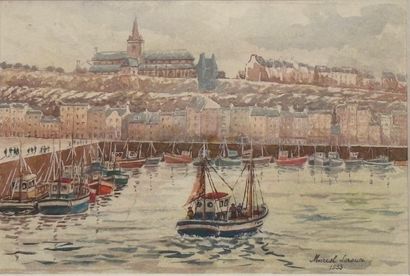 Marcel LEROUX (XXème s.)
Le port de Grandville
Aquarelle...