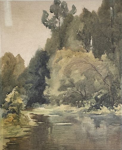 Modern school
Landscape
Two watercolors
27...