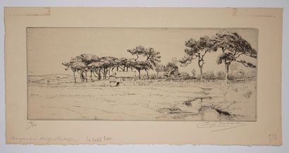 Eugène DELATRE (1864-1938)
- La passerelle
Eau-forte...