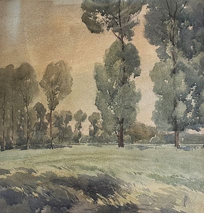 Modern school
Landscape
Two watercolors
27...