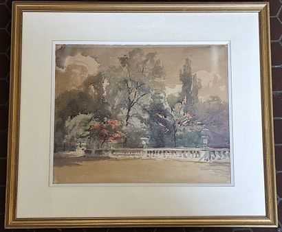 Modern school
Balustrade in a park
Watercolor
29.5...