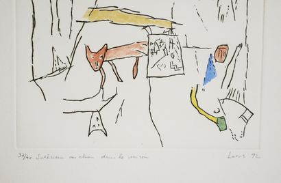 Eliane LARUS (1944-)
Intérieur au chien dans...