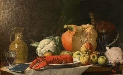 Ecole du XIXème s.
Nature morte au homard...
