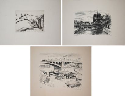 Robert LOTIRON (1886-1966)
- The Harbor
Etching...