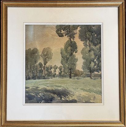 Modern school
Landscape
Two watercolors
27...