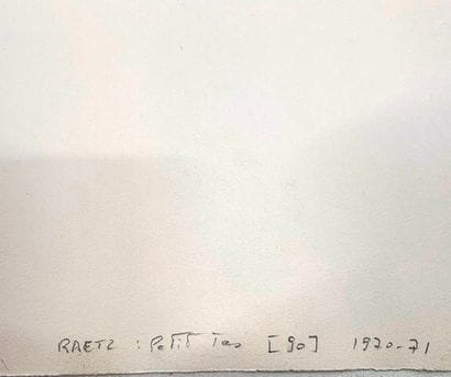 Markus RAETZ (1941-2020) 
Petit tas
Gravure...