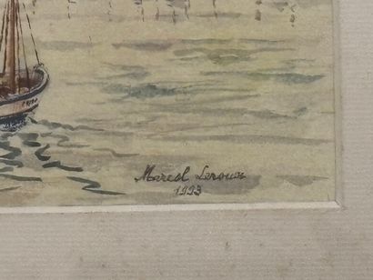 Marcel LEROUX (XXème s.)
Le port de Grandville
Aquarelle...