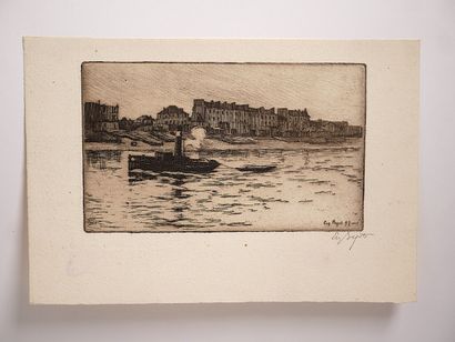 Eugène BEJOT (1867-1931)
- La Seine à Bercy
Eau-forte...