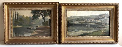 Nineteenth century school.
River bank
Two...