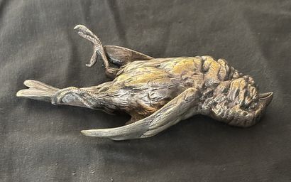 Paul COMOLERA (1818-1897)
Dead bird
Silver-plated...