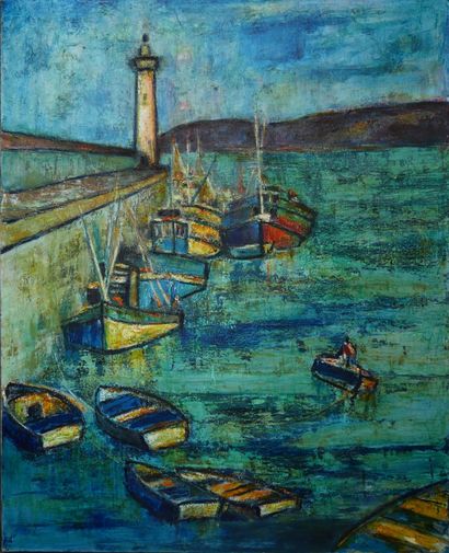 Ruben GROSMAN (1914-2010)
The harbor
Oil...