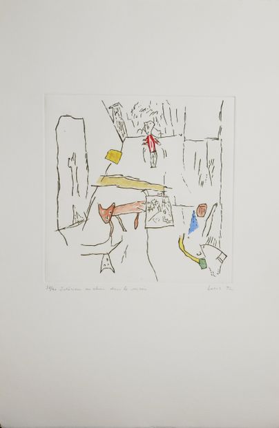 Eliane LARUS (1944-)
Intérieur au chien dans...