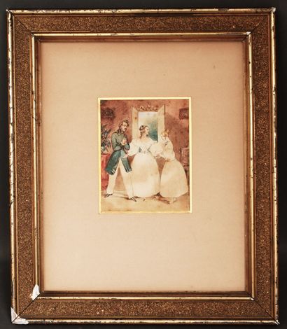 School of the XIXth c.
Gallant scene
Watercolor
9.5...