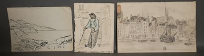 Olivier PETTIT (1918-1979)
Lot of sketches...