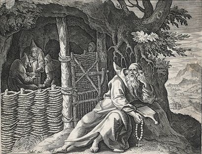 Lot de treize gravures anciennes dépareillées...
