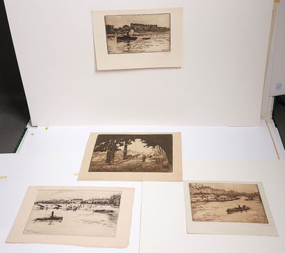 Eugène BEJOT (1867-1931)
- La Seine à Bercy
Eau-forte...