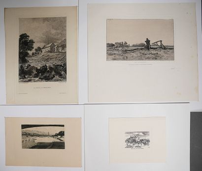 Important lot d'estampes dépareillées