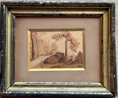 Nineteenth century school.
Road
Brown ink...