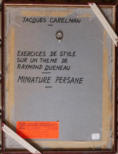 Jacques CARELMAN (1929-2012)
Exercices de...