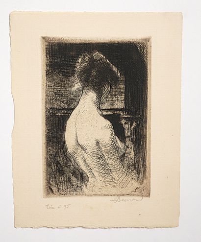 Albert BESNARD (1849-1934)
- Dos de femme
Eau-forte...