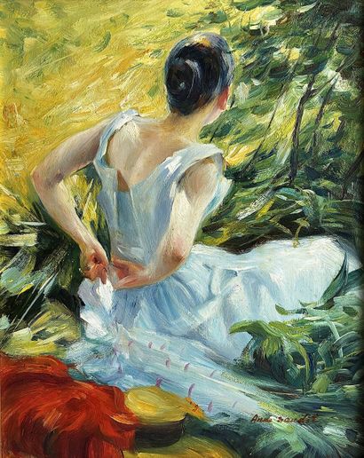Anna SAUDET
Woman with her back undoing her...