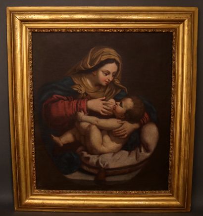 18th century school.
The Virgin nursing the...