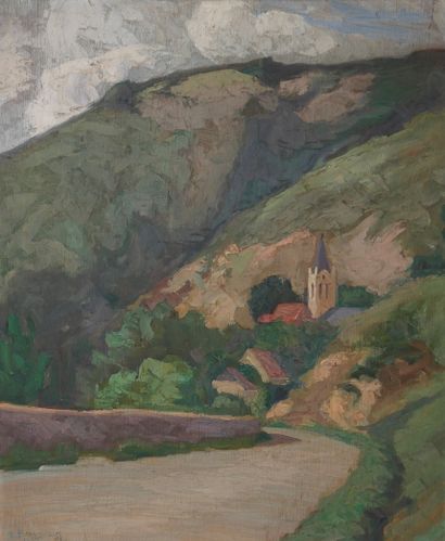 Emile BRUNEAU (20th c.)
Church in Peyrillac...
