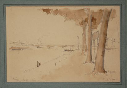 Eugène BEJOT (1867-1931)
Quarry, gray morning
Graphite...