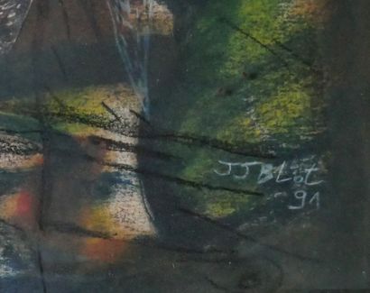 Jean BLOT (1952-)
Spiral of characters
Watercolor...