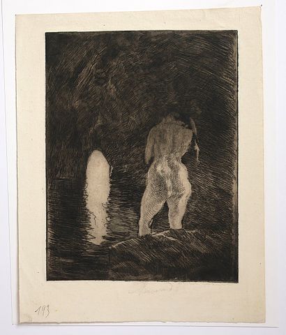 Albert BESNARD (1849-1934)
- Dos de femme
Eau-forte...