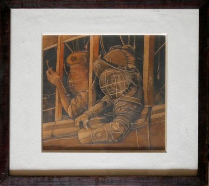 Michel BRON (1938-2010)
The compartment
Charcoal...