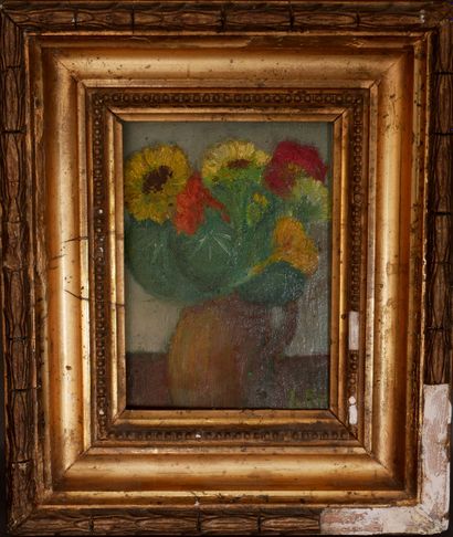Ecole moderne
Bouquet de fleurs
Huile sur...