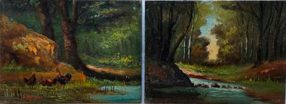 DEPIERRE
Bord de ruisseau
Huile sur panneau...