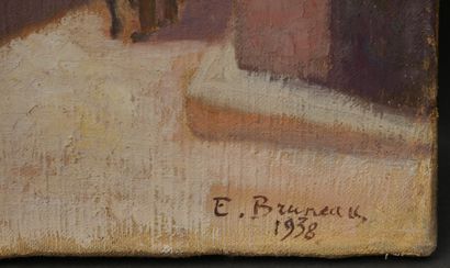 Emile BRUNEAU (20th c.)
Carriole crossing...