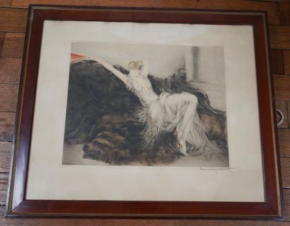 Louis ICART (1888-1950)
La paresse
Pointe-sèche...