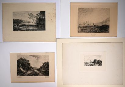 Lot de gravures, estampes, lithographies...