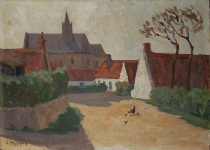 Emile BRUNEAU (20th c.)
Farmyard
Oil on panel...