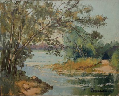 Marcel PRESSAC (1926-)
Bord de rivière
Huile...