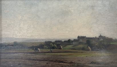 Marcelin de GROISEILLIEZ (1837-1880) 
Plowing
Oil...