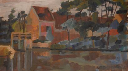 Hervé LE BOURDELLES (1928-1986)
Le moulin
Huile...