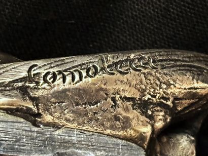 Paul COMOLERA (1818-1897)
Dead bird
Silver-plated...