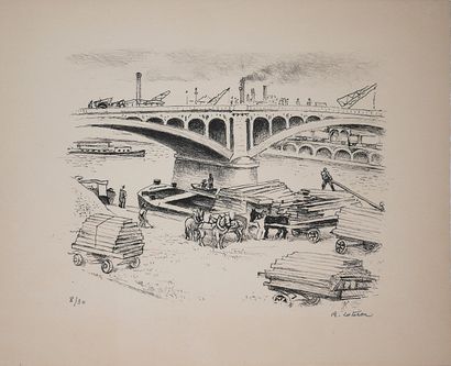 Robert LOTIRON (1886-1966)
- The Harbor
Etching...